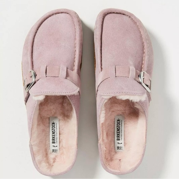 Birkenstock Buckley Shearling Suede Leather Slip On Clogs
Pastel Pink - Picture 3 of 10